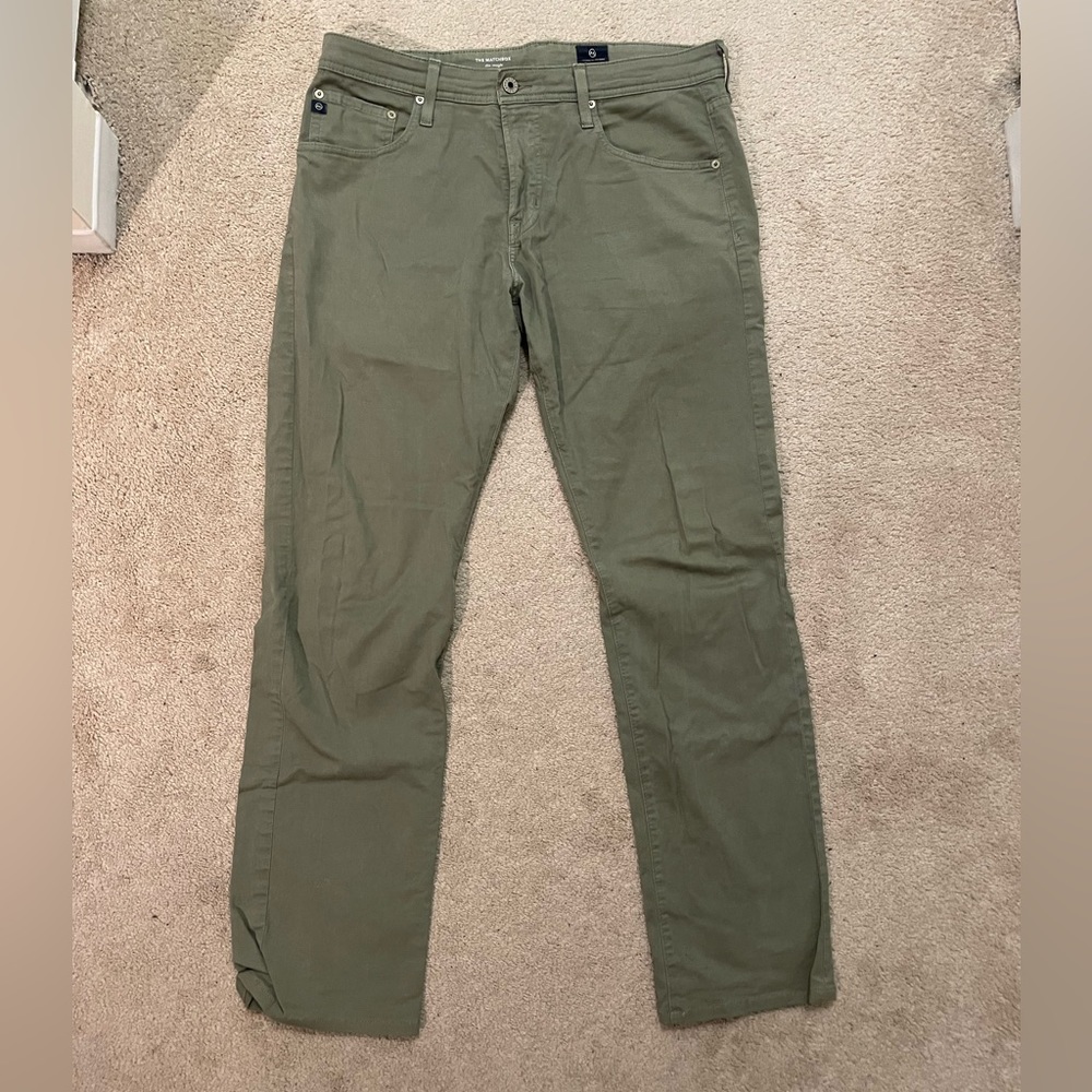 Adriano Goldschmied - “The  Matchbox” Men’s Slim Straight Pants - Green